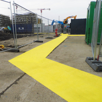 Ground Protection Rubber Matting Pyramat 1m x 10m Yellow
