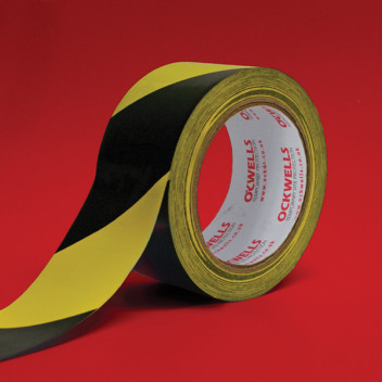Hazard Warning Tape 50mm x 33m Yellow/Black (6)