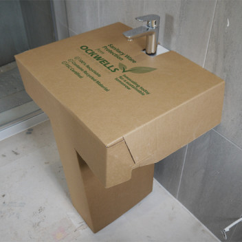 Basin Protector With Pedestal - Corrugated Card
