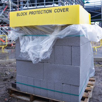Block Protection Cover 200mm x 910mm x 910mm Yellow (20)