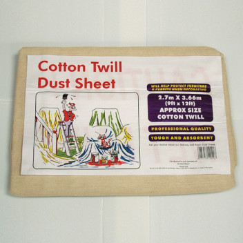 Dust Sheets Cotton/Twill 9\' x 12\' (10)